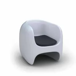 Modern Design Solid Surface Armchair Apple, Handcrafted In Italy