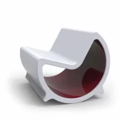 Modern Design Solid Surface 2 Seater Rocking Sofa Moon, Made In Italy