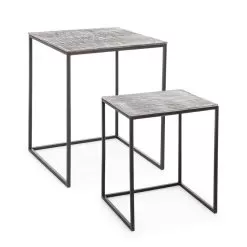 2 Homemotion Aluminum And Painted Steel Coffee Tables - Sereno