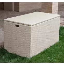 Outdoor Storage Trunk In Hand Woven Polyrattan - Harald