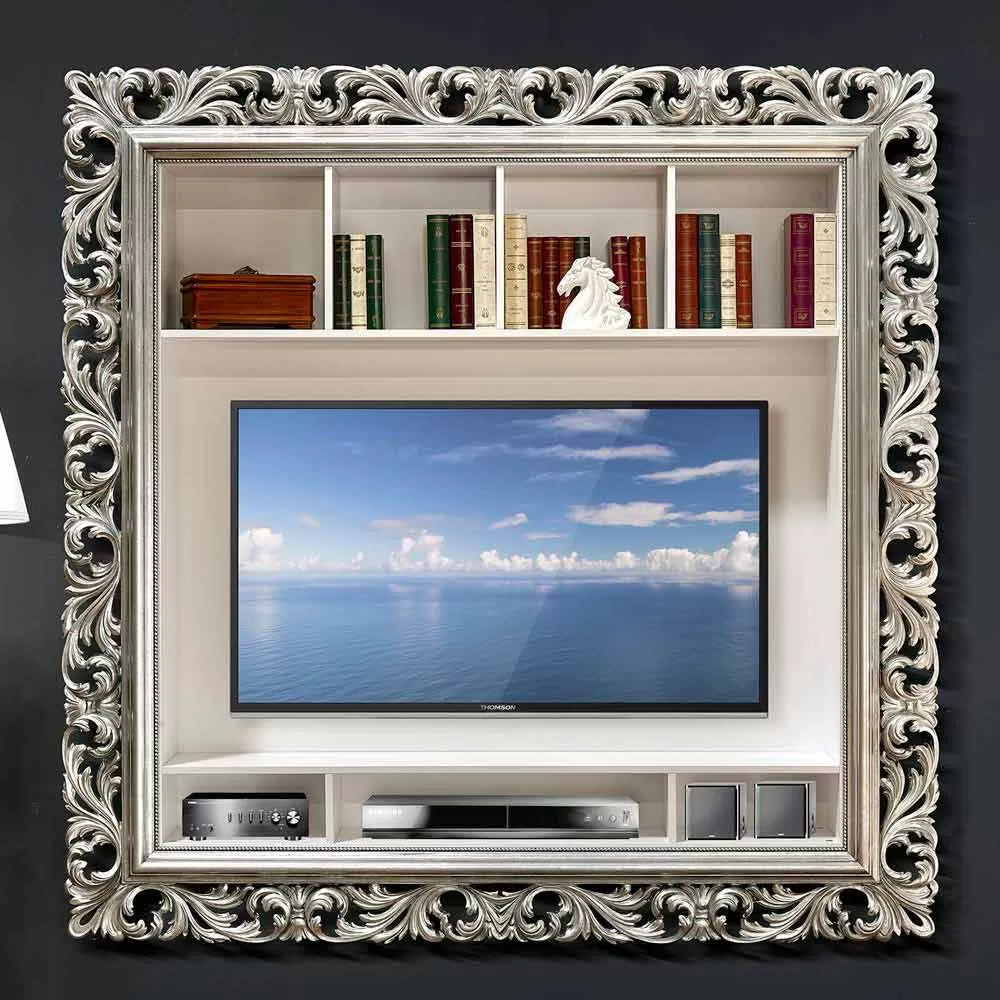 TV Wall Frame In Wood Handmade In Italy Mario - Image 2