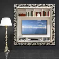 TV Wall Frame In Wood Handmade In Italy Mario