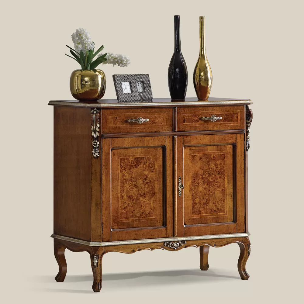 Classic Sideboard 2 Doors And 2 Drawers In Wood Made In Italy - Cheverny