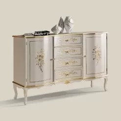 Classic 2 Doors And 4 Drawers Wooden Sideboard Made In Italy - Windsor