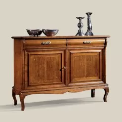Classic Living Room Sideboard In Walnut Wood Made In Italy - Helisa