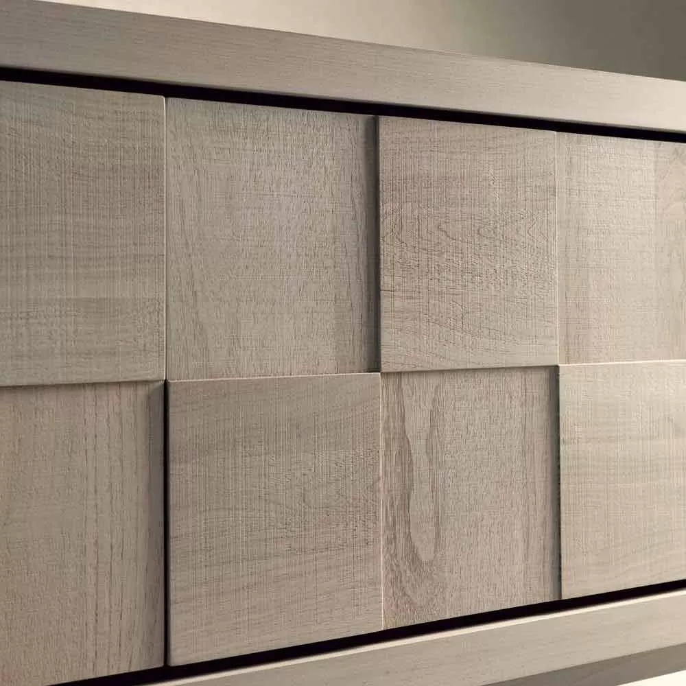 Modern Sideboard Nensi With 3 Doors In Solid Wood, Made In Italy - Image 10