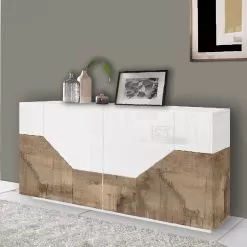 Kitchen Sideboard In Melamine 4 Hinged Rooms Made In Italy - Geraldina