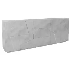 Living Room Sideboard With 4 Doors And 3 Drawers Made In Italy - Naditza