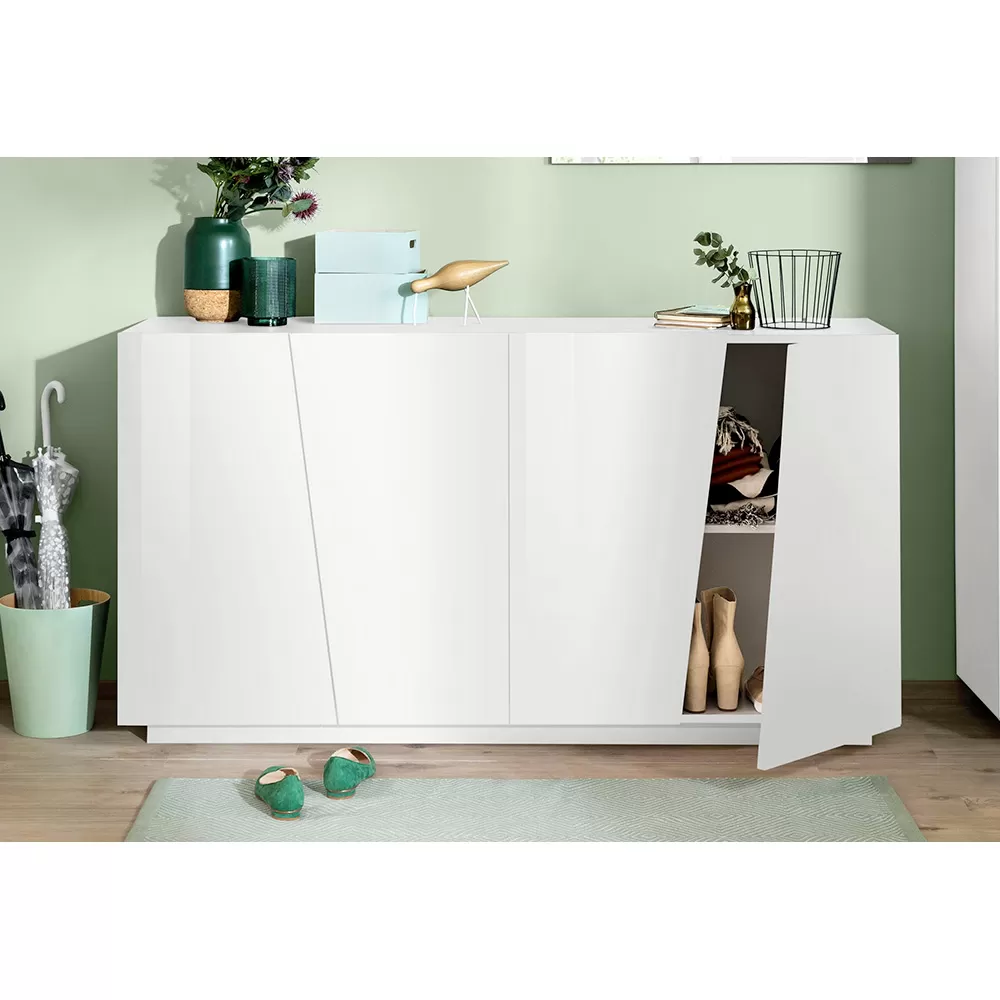 Living Room Sideboard With 4 Melamine Doors Made In Italy - Popilio - Image 6