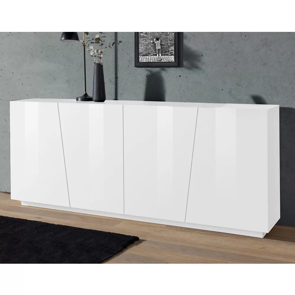Living Room Sideboard With 4 Melamine Doors Made In Italy - Popilio - Image 7