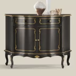 Luxury Sideboard With 2 Doors And 1 Wooden Drawer Made In Italy - Leonor