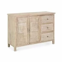 Sideboard In Mango Wood With Hand Inlaid Decorations - Zotto