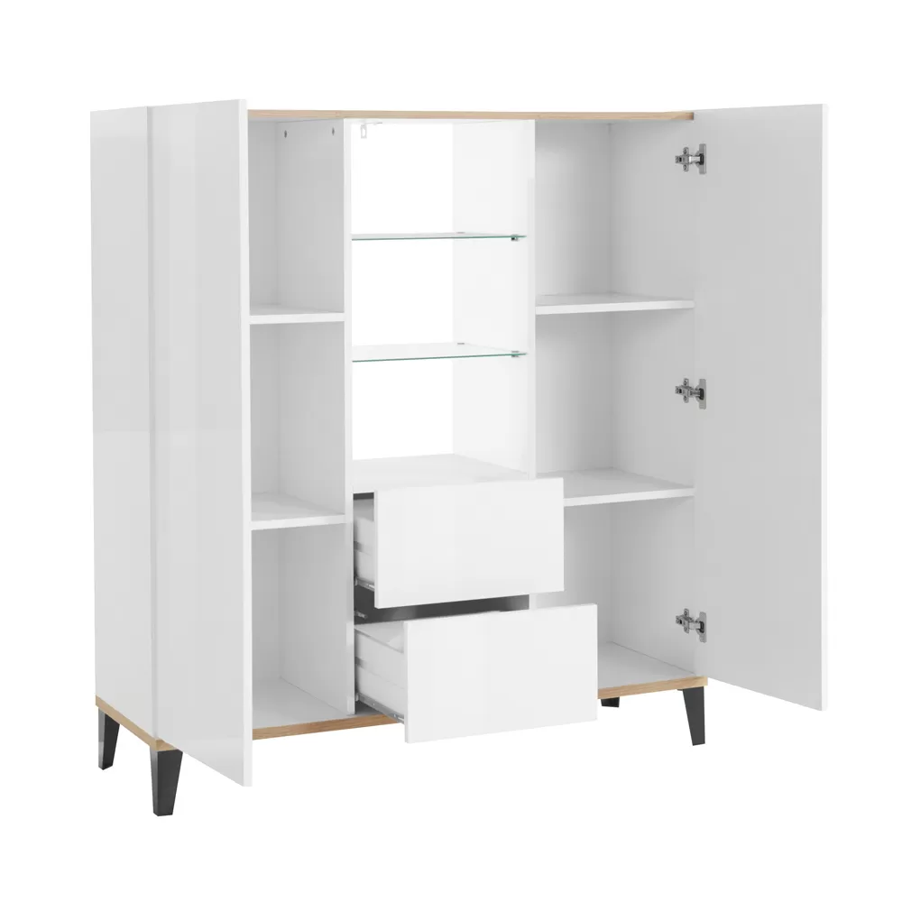 2-Door Melamine-faced Wood Sideboard With Drawers Made In Italy - Ottavia - Image 10