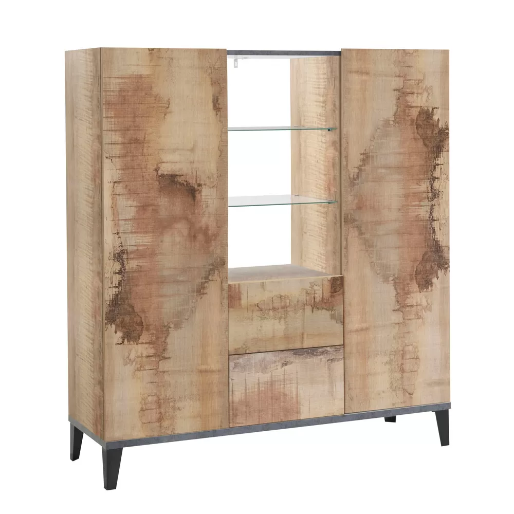 2-Door Melamine-faced Wood Sideboard With Drawers Made In Italy - Ottavia - Image 2