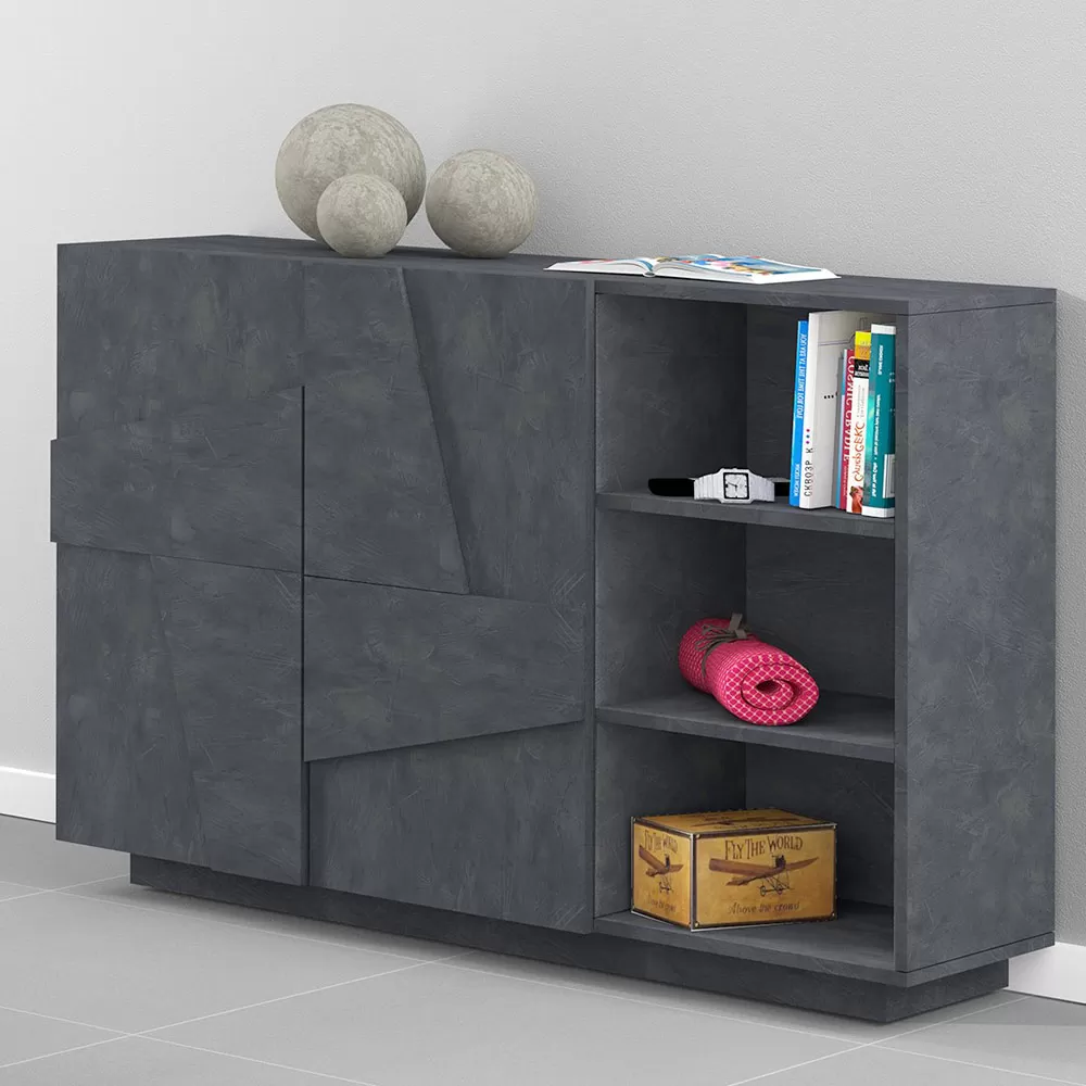 Melamine Sideboard With 2 Doors For Living Room Made In Italy - Naditza - Image 3