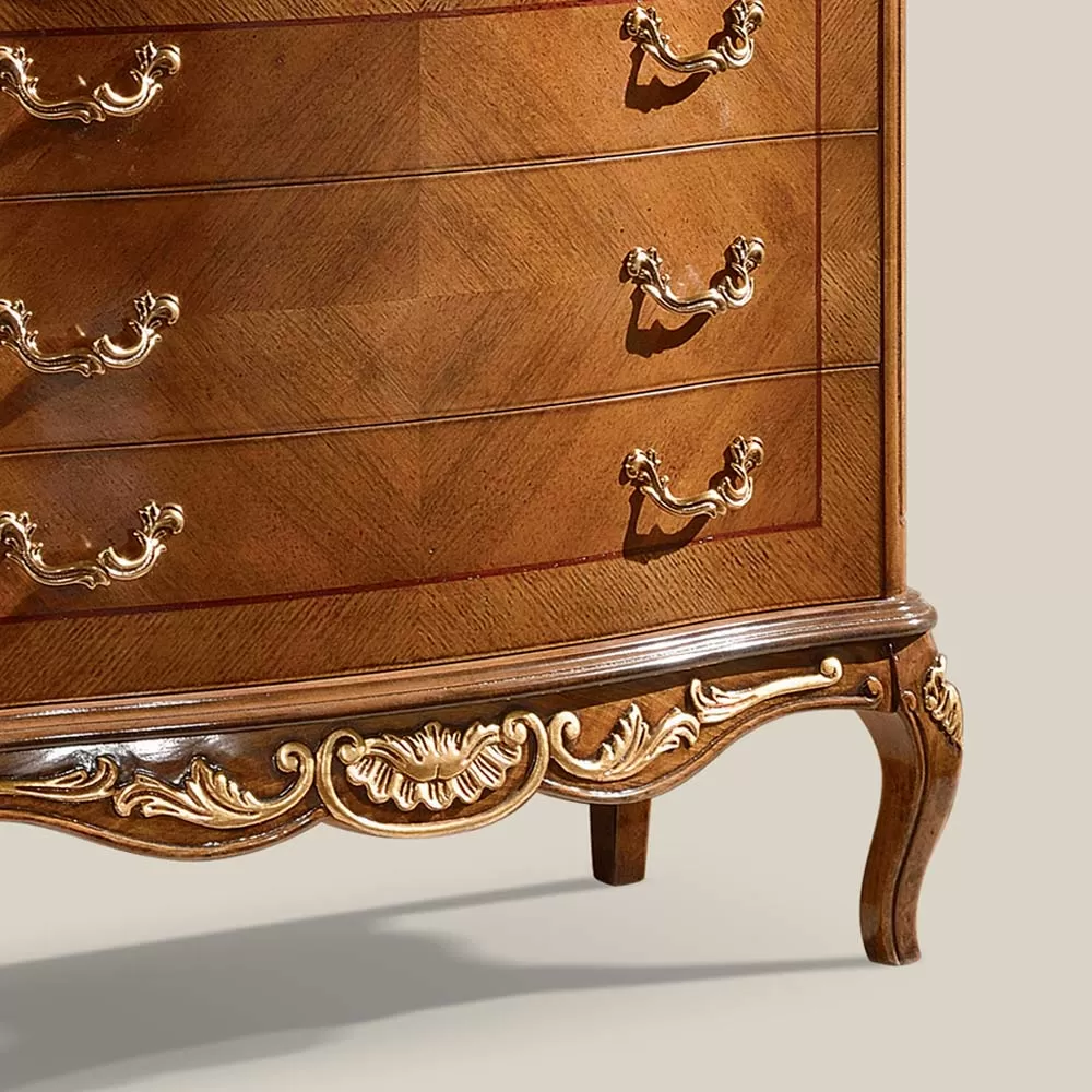 Classic Living Room Sideboard White Wood Or Walnut Made In Italy - Chantilly - Image 3