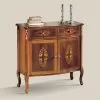 Living Room Sideboard In Walnut Or White Wood And Inlays Made In Italy - Katerine