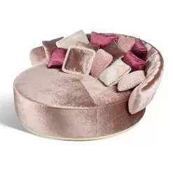 Modern Design Daybed Belle 2, Made In Italy, Fabric Upholstery