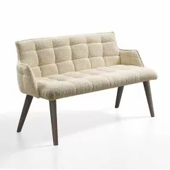 Modern Sofa With Seat Covered In Fabric Made In Italy - Clera