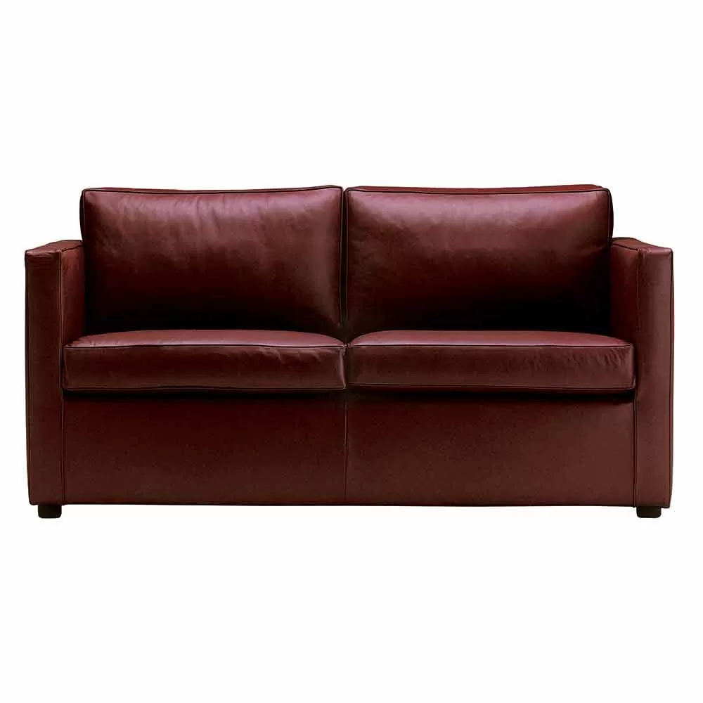 2 Seater Sofa Padded And Upholstered In Fine Made In Italy Leather - Centauro