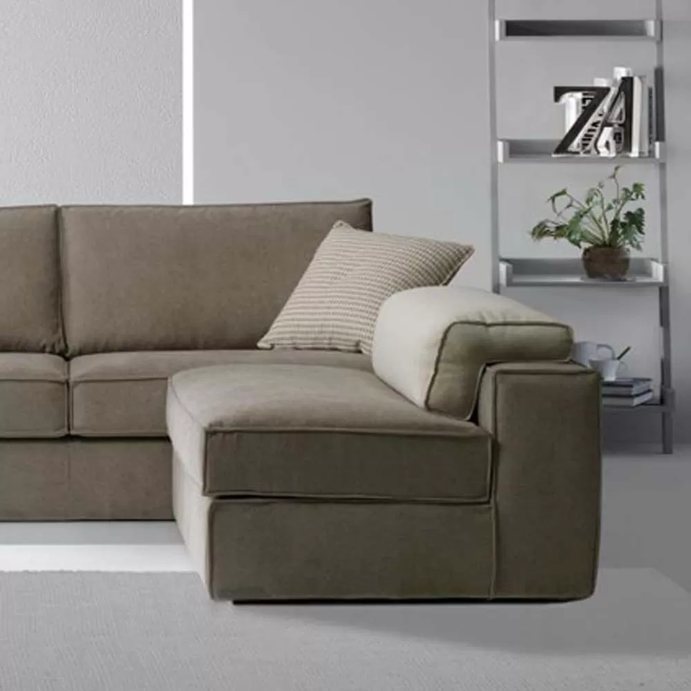 3 Seater Sofa With Reversible Peninsula Armchair Made In Italy - Alsace - Image 2