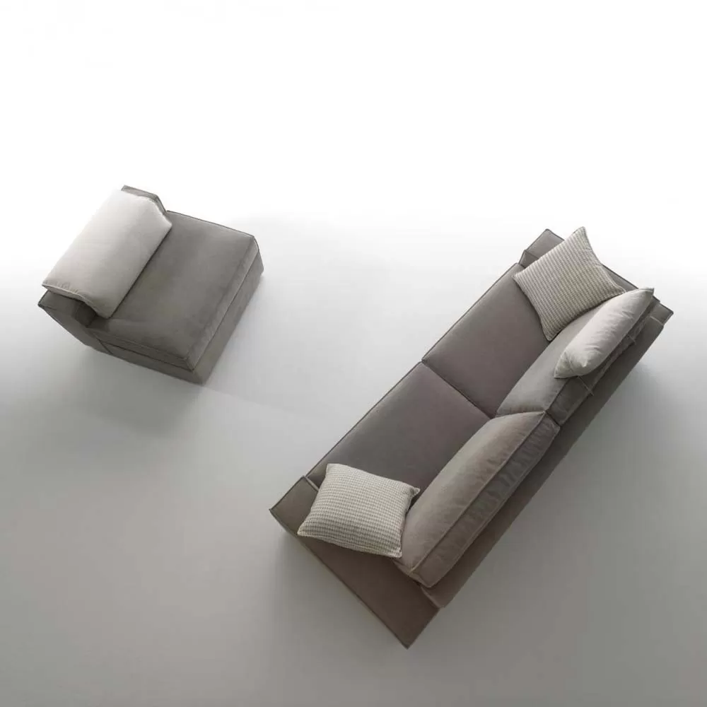 3 Seater Sofa With Reversible Peninsula Armchair Made In Italy - Alsace - Image 4