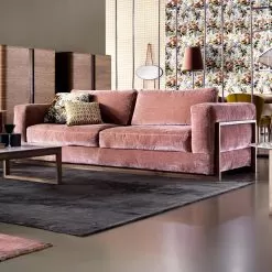 3-seater Upholstered Design Sofa Grilli York Made In Italy
