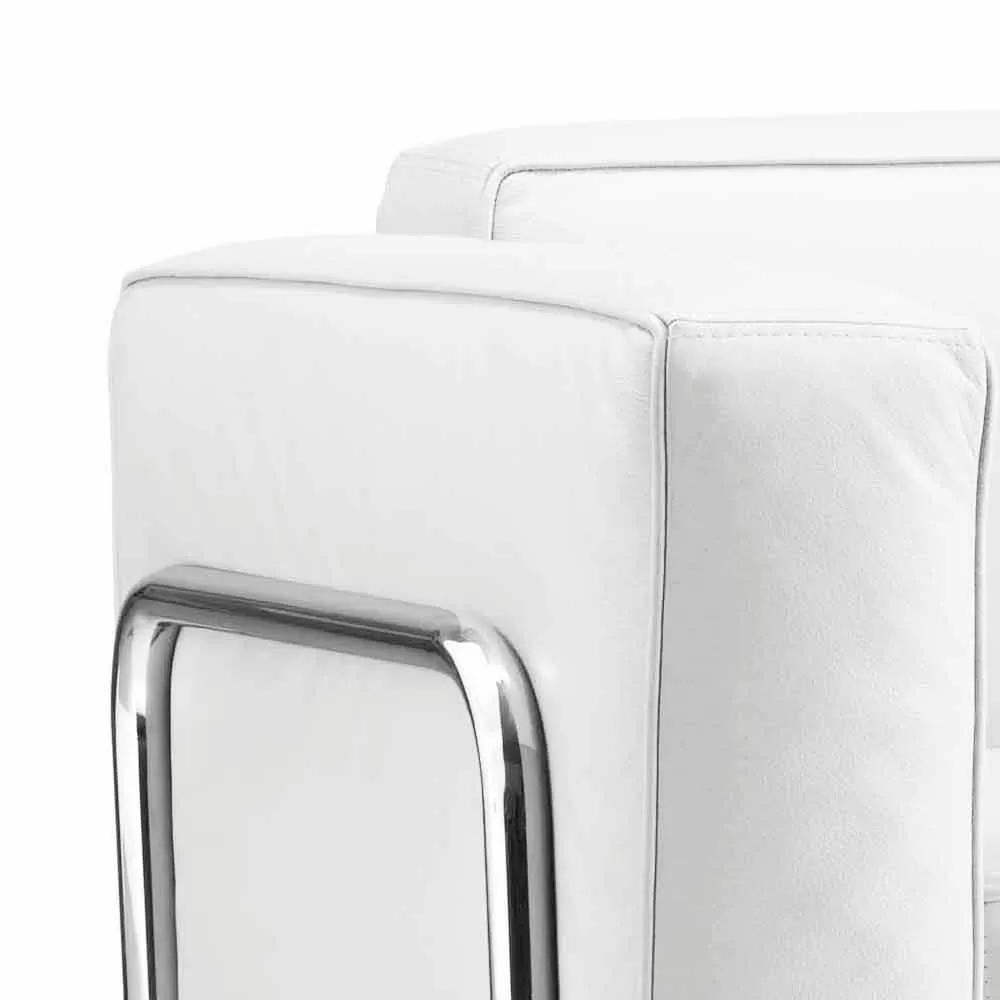 2 Seater Sofa Bugola, Eco-leather And Chromed Structure, Modern Design - Image 2