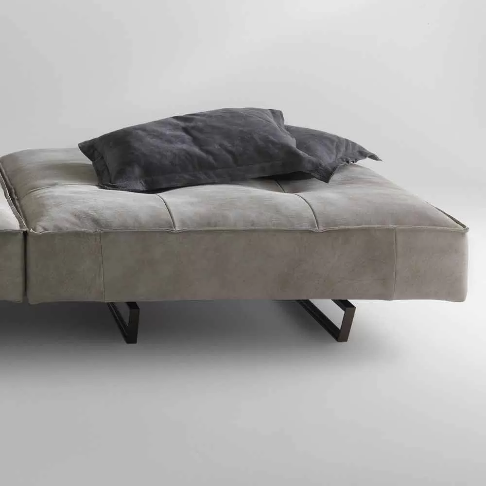 Nabuk Leather Modular Sofa With A Modern Design Cardo, Made In Italy - Image 11