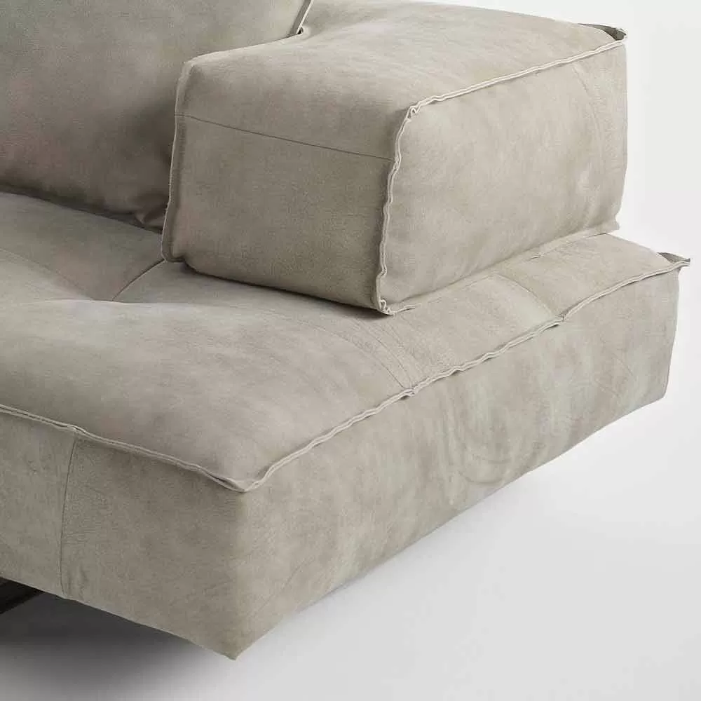 Nabuk Leather Modular Sofa With A Modern Design Cardo, Made In Italy - Image 8