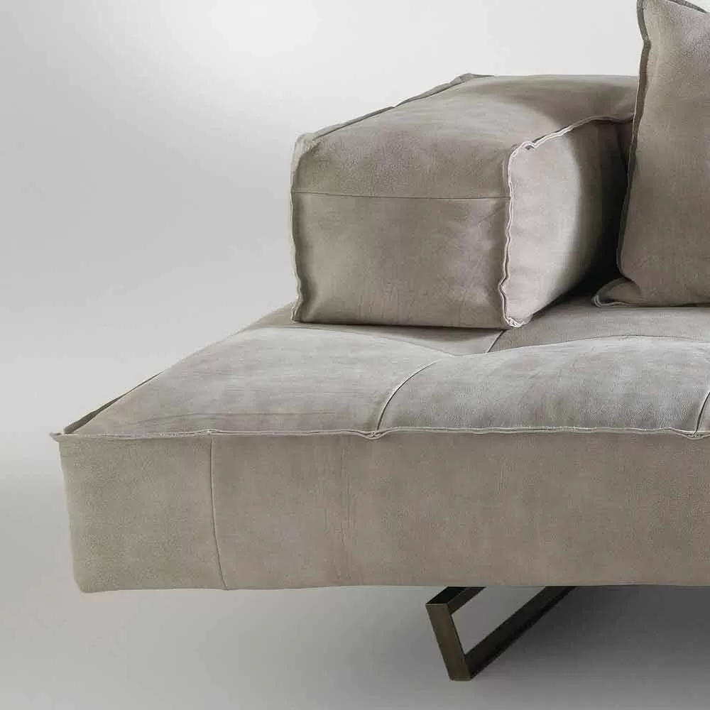 Nabuk Leather Modular Sofa With A Modern Design Cardo, Made In Italy - Image 10