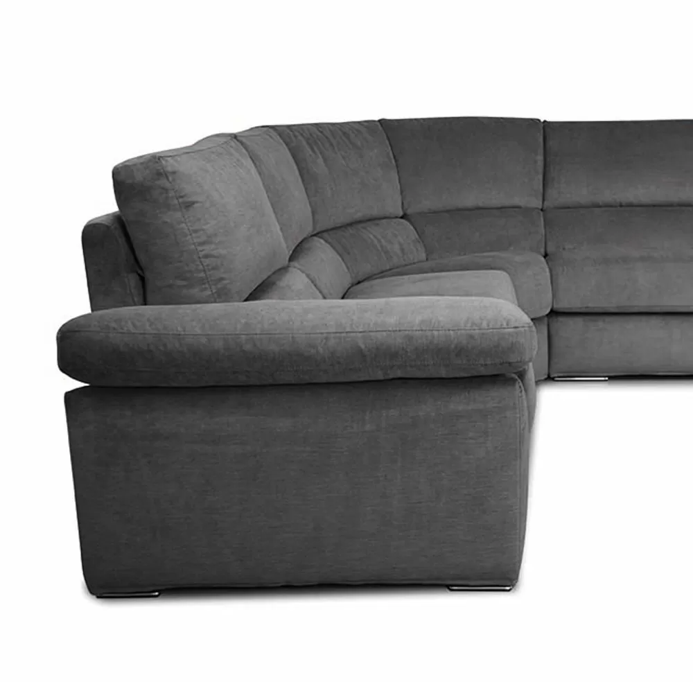 6 Seater Round Corner Sofa In Fabric Made In Italy - Abudhabi - Image 2