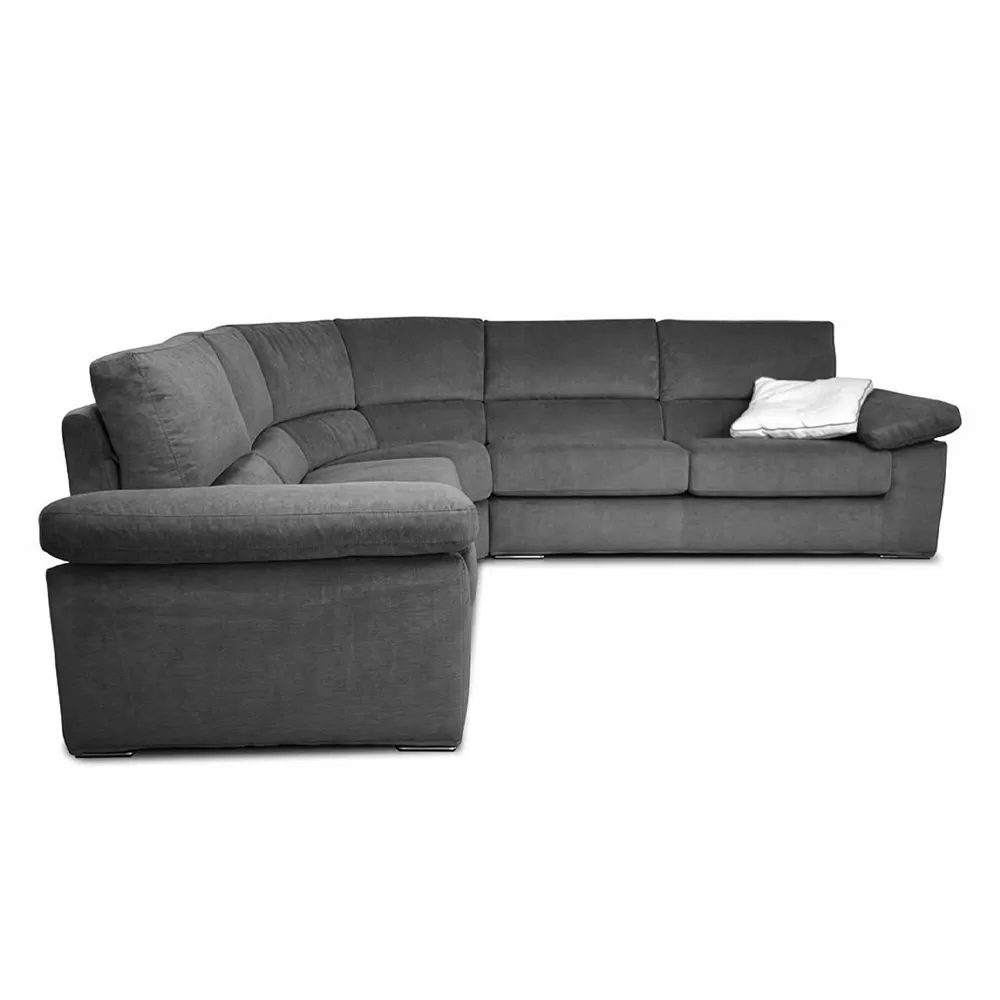 6 Seater Round Corner Sofa In Fabric Made In Italy - Abudhabi