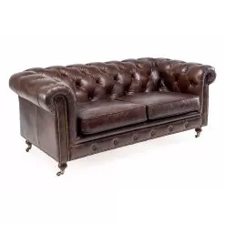 2 Or 3 Seater Living Room Sofa In Aged Effect Vintage Leather - Stamp