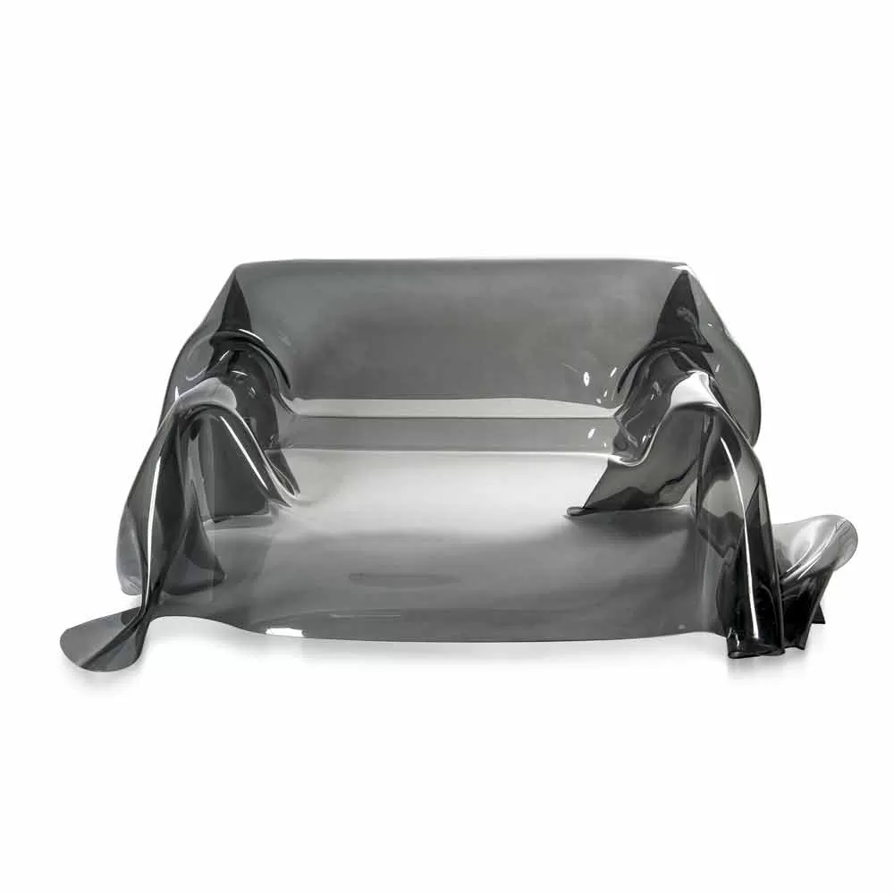 Modern Design Sofa Made Of Plexiglass Jolly,made In Italy, Fumé Finish - Image 2