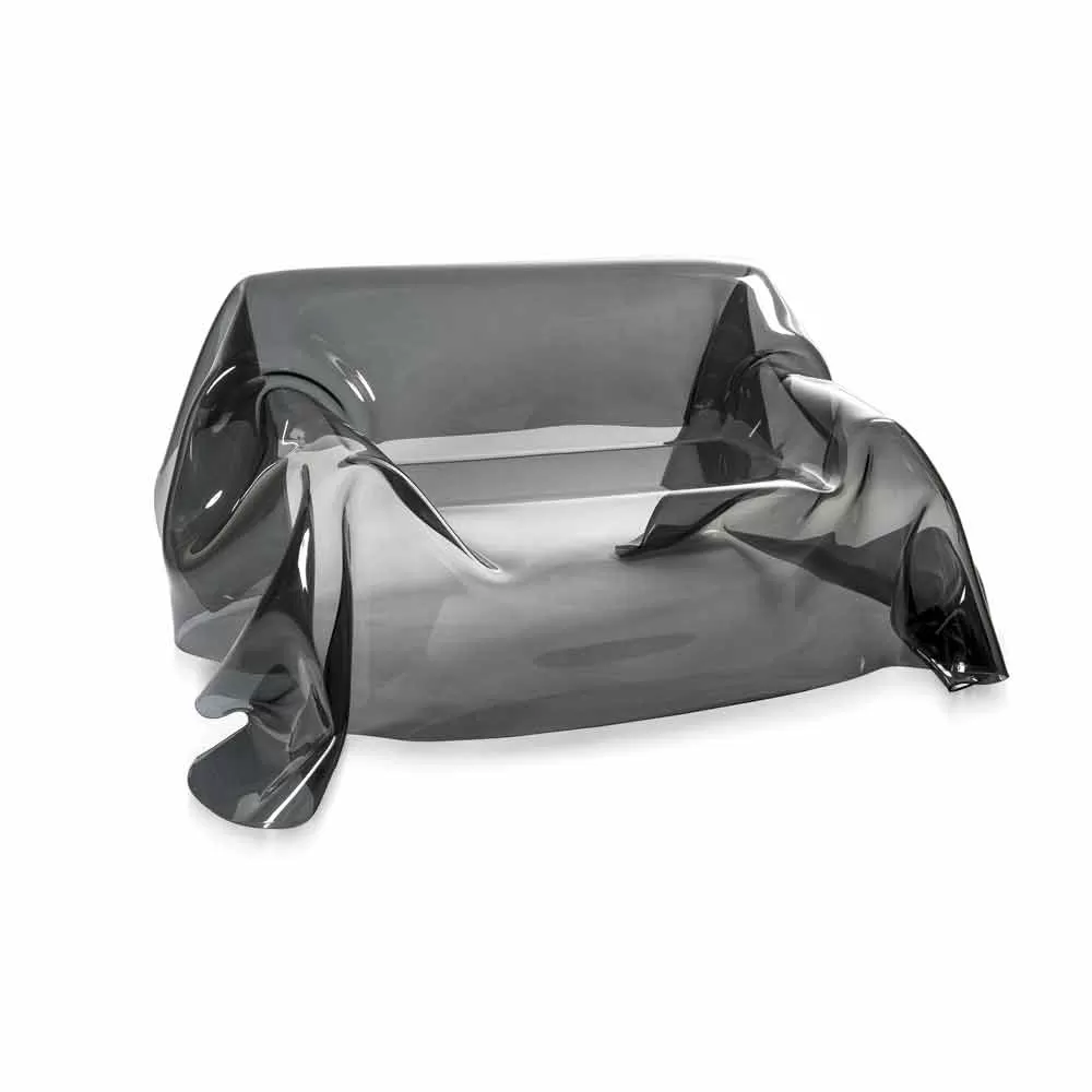 Modern Design Sofa Made Of Plexiglass Jolly,made In Italy, Fumé Finish - Image 3