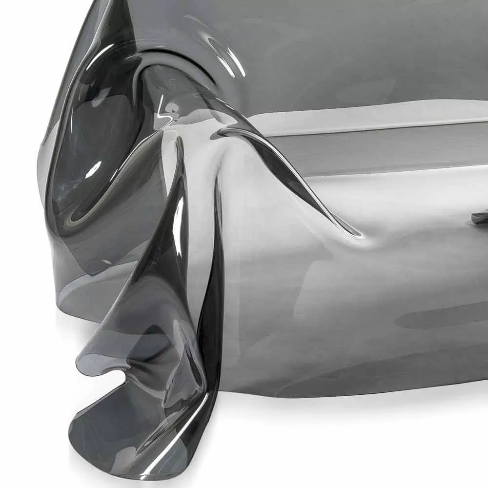 Modern Design Sofa Made Of Plexiglass Jolly,made In Italy, Fumé Finish - Image 4