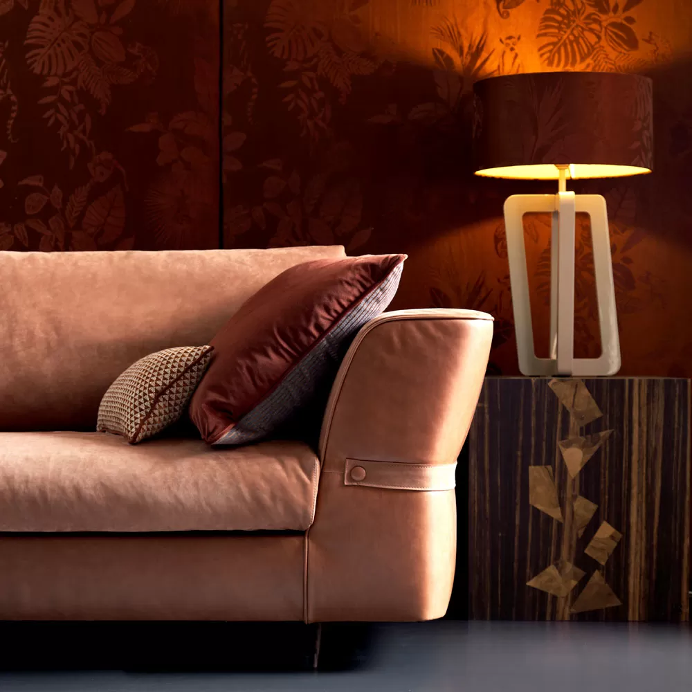 3 Seater Upholstered Fabric Sofa Grilli Joe Made In Italy - Image 2