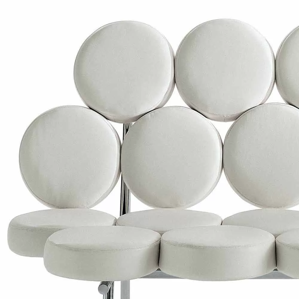 Modern Leather Sofa With Luxury Made In Italy Steel Structure - Arthur - Image 2