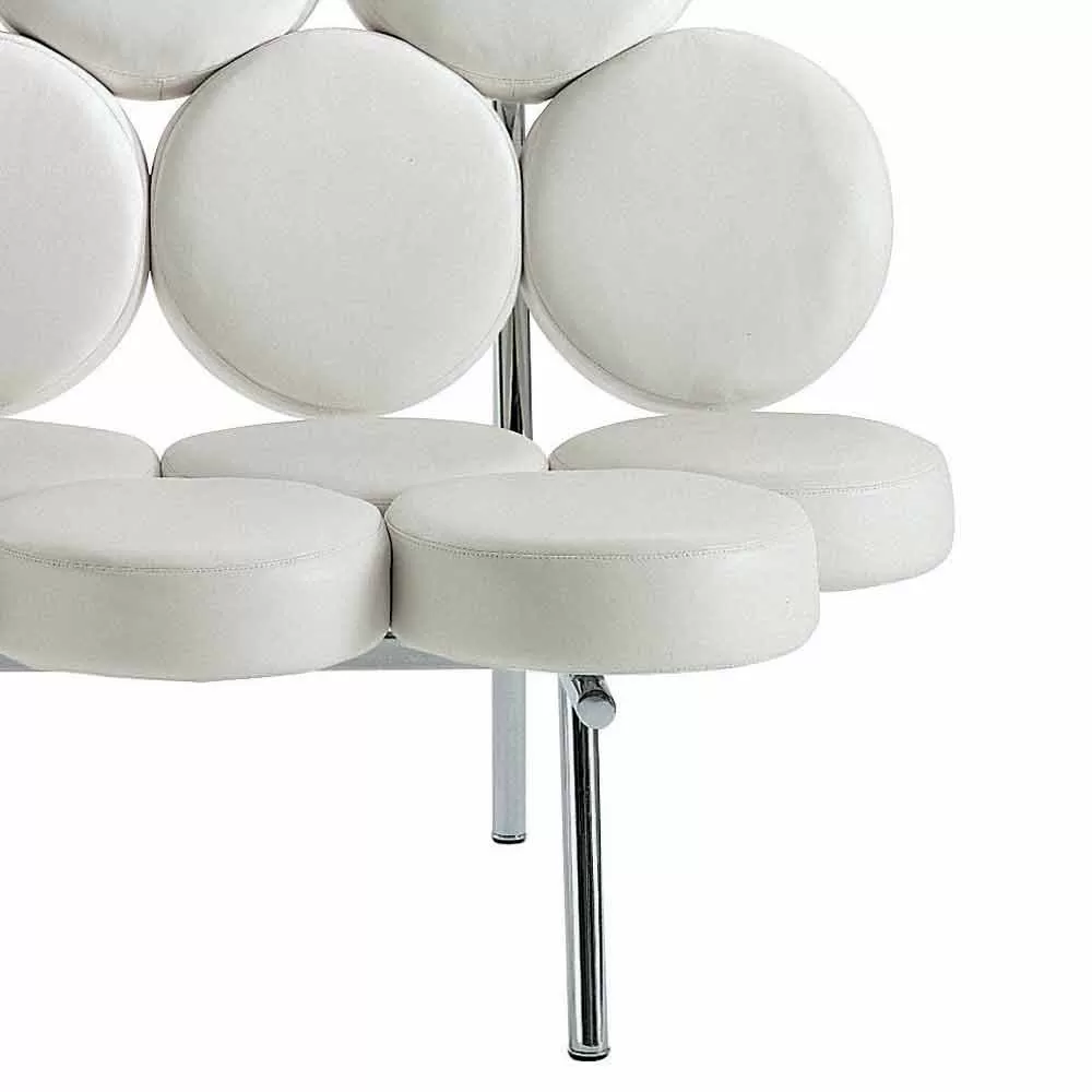 Modern Leather Sofa With Luxury Made In Italy Steel Structure - Arthur - Image 3