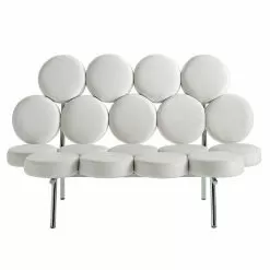 Modern Leather Sofa With Luxury Made In Italy Steel Structure - Arthur