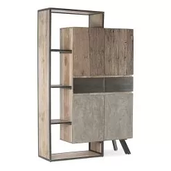 Sideboard 4 Doors 2 Drawers In Mango Wood And Steel Homemotion - Signorino