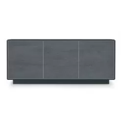 Sideboard With Doors In HPL Laminate Stone Effect Made In Italy - Fiorenza