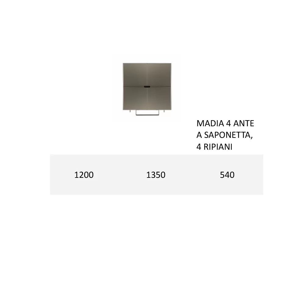 Sideboard With Mdf Structure And Base With Central Foot Made In Italy - Image 4