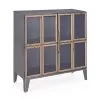Living Room Sideboard In Steel, Wood And Glass Industrial Design - Auguste