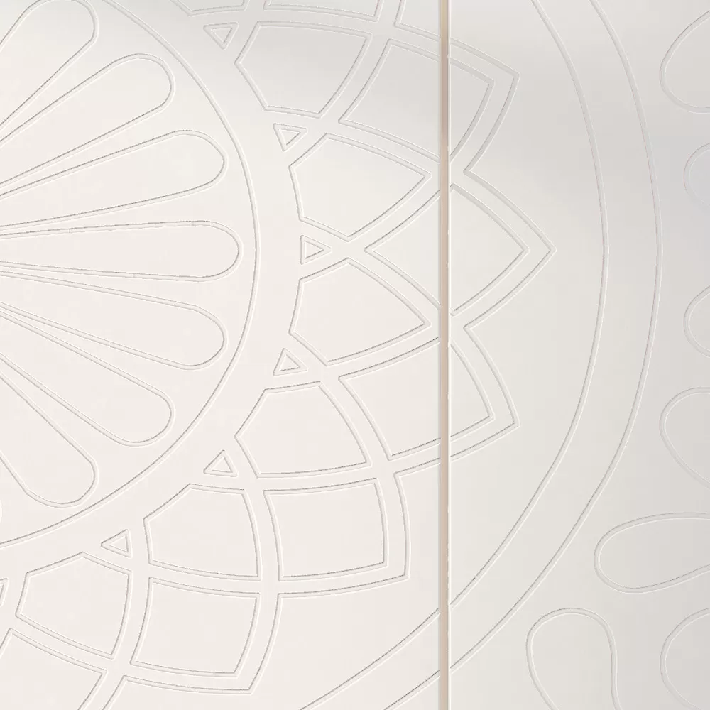 Living Room Sideboard In White Mdf With Bas-relief Made In Italy - Stilea - Image 5