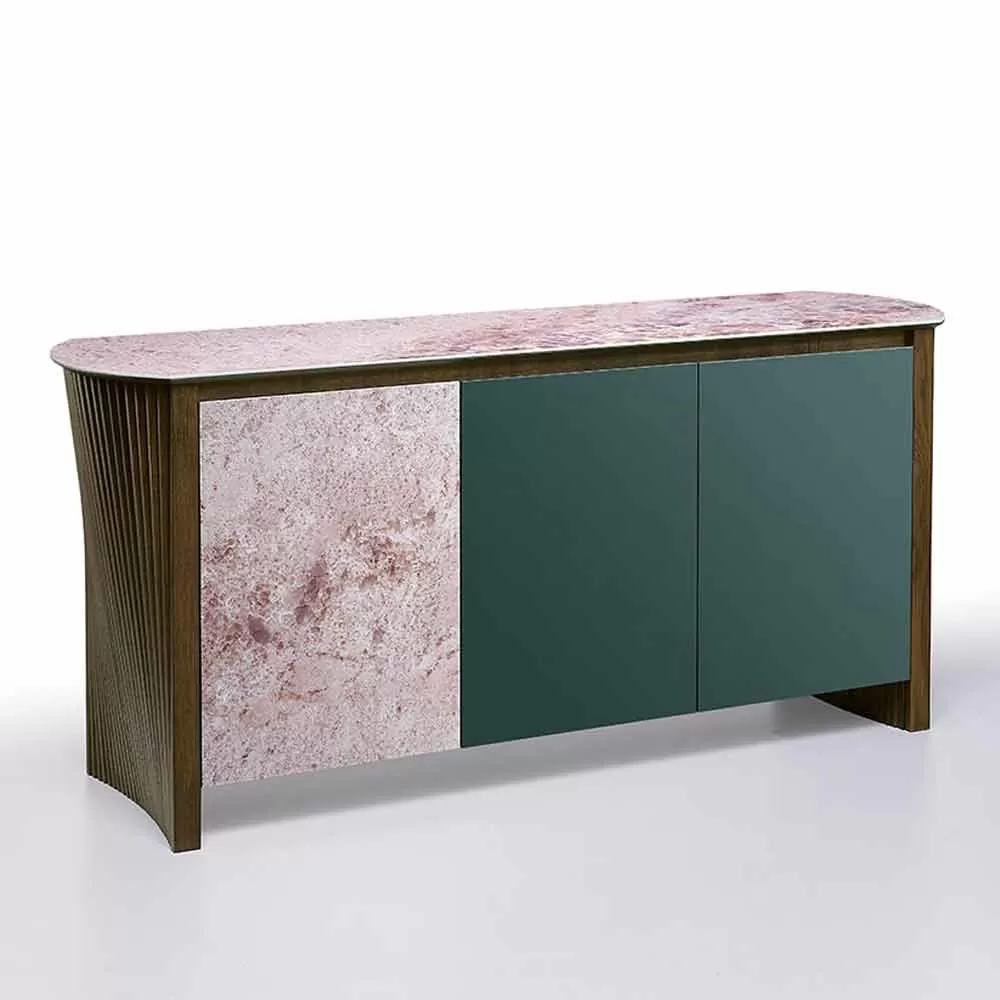 Luxury Sideboard In Gres With Structure In Wood And Mdf Made In Italy - Cunea