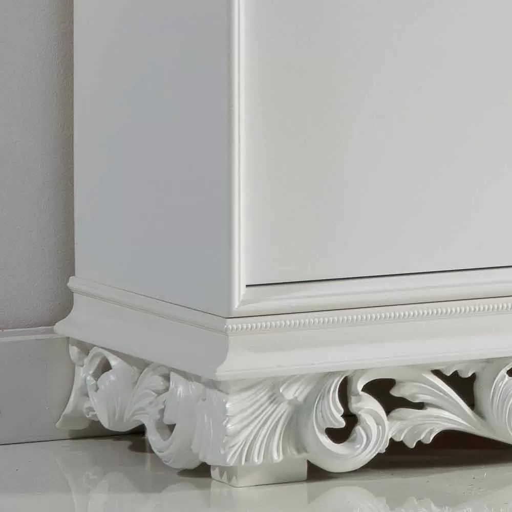 Design Wooden Sideboard With 4 Ray Doors, Made In Italy - Image 3