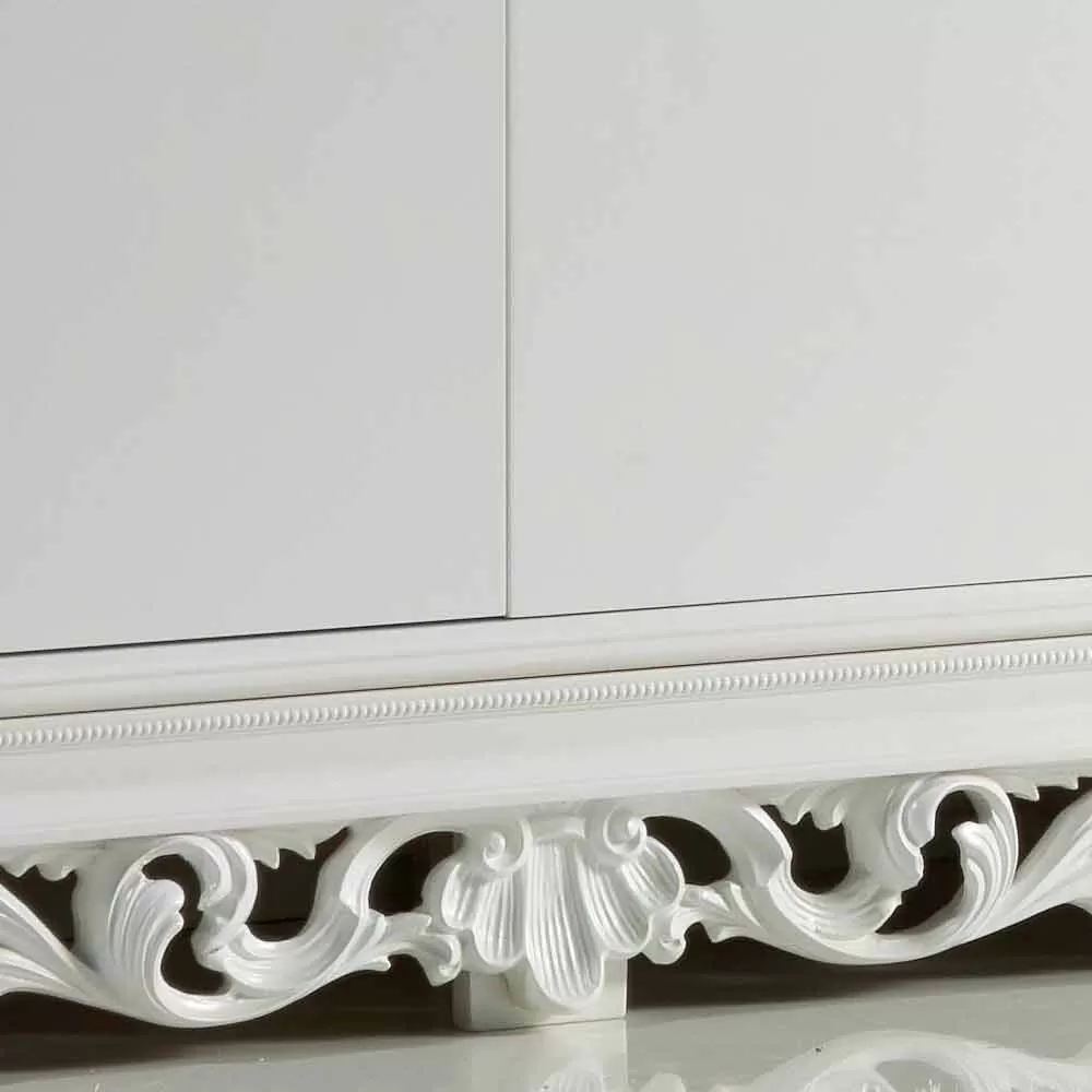 Design Wooden Sideboard With 4 Ray Doors, Made In Italy - Image 4