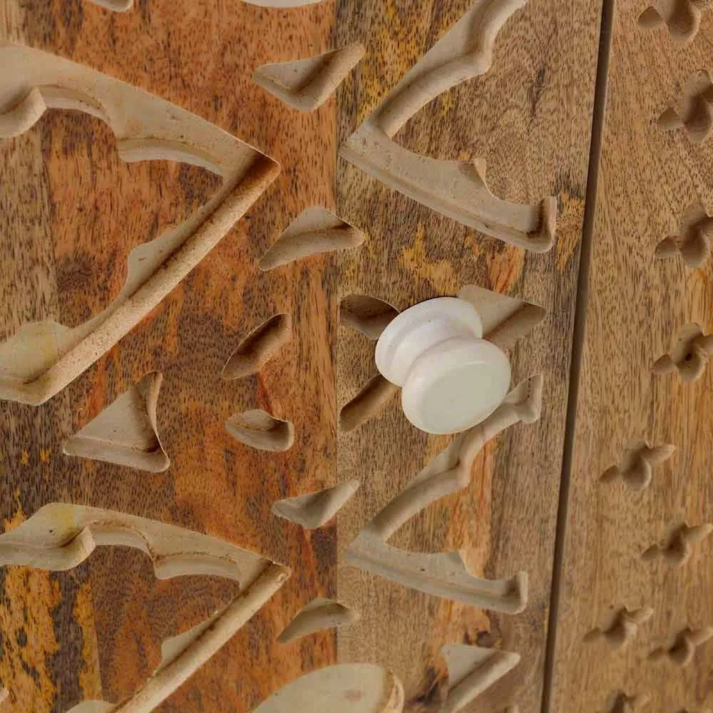 Ethnic Sideboard Of Design Made In Varnished Mango Wood Centola - Image 7